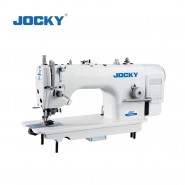 Computerized direct drive high speed lockstitch sewing machine with side cutter